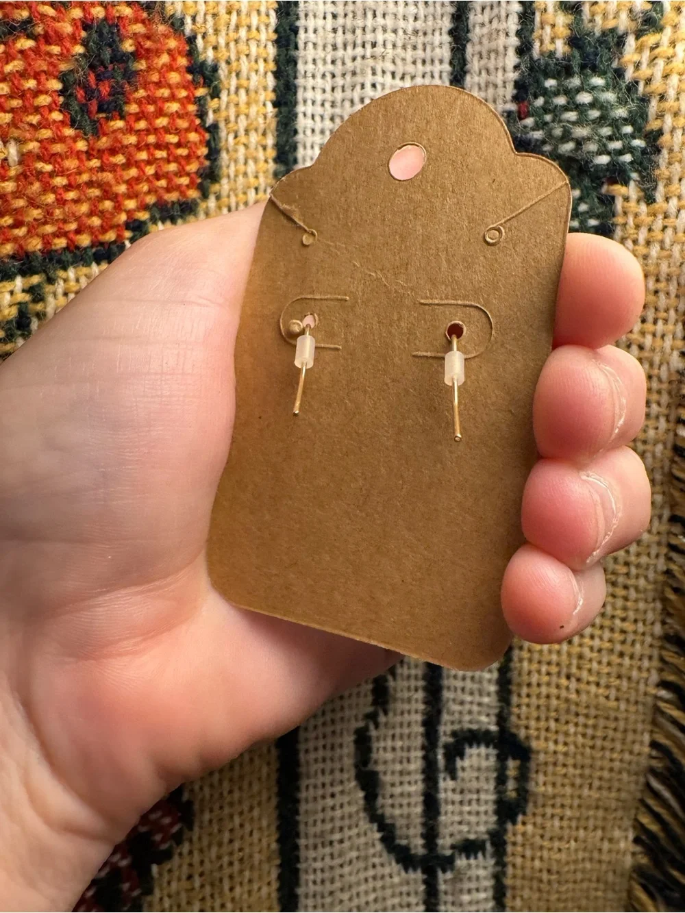 Black Cat Pumpkin Drop Earrings in Orange and Gold